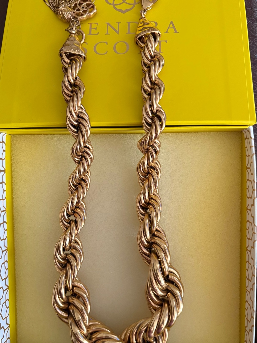 Kendra Scott Gold Twisted Rope Necklace